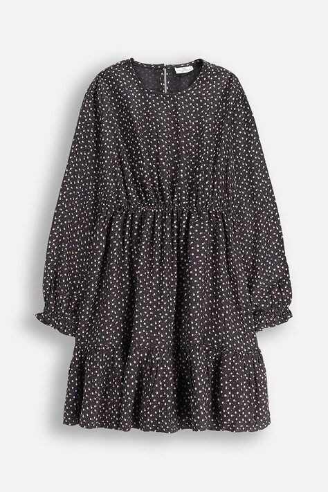 Coccodrillo sukienka wiskozowa dziecięca kolor szary mini rozkloszowana WINTER COSY GRIL JUNIOR