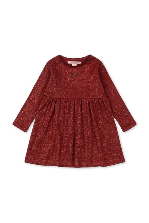 Konges Sløjd sukienka dziecięca ROLI DRESS kolor czerwony mini rozkloszowana KS104415