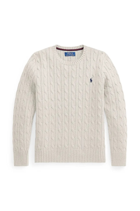 Хлопковый свитер Polo Ralph Lauren цвет белый лёгкий 323702674024