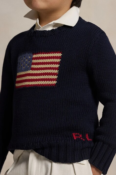 Светр Polo Ralph Lauren — AW25-SWB009, темно-синій — фото 5