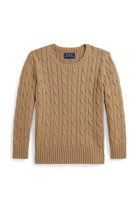 Polo Ralph Lauren sweter bawełniany kolor brązowy 322702674082