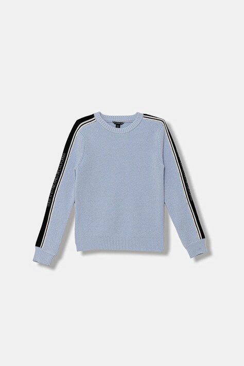 Guess sweter dziecięcy kolor niebieski ciepły L5BR06 Z3FU0