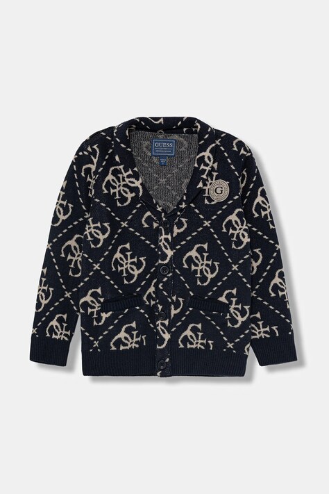 Guess kardigan dziecięcy kolor czarny lekki N5BR01 Z3HL1