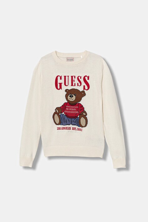 Guess sweter dziecięcy kolor beżowy lekki N5BR05 Z2BB0