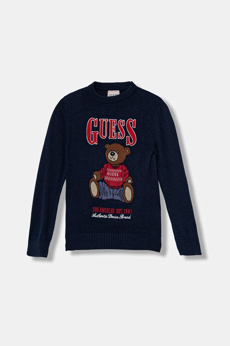Guess sweter dziecięcy kolor granatowy lekki N5BR05 Z2BB0