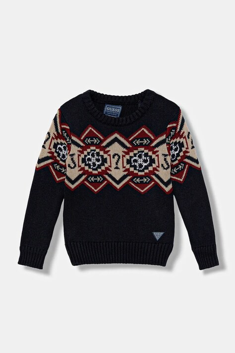 Guess sweter bawełniany kolor granatowy N5BR12 Z2NN0