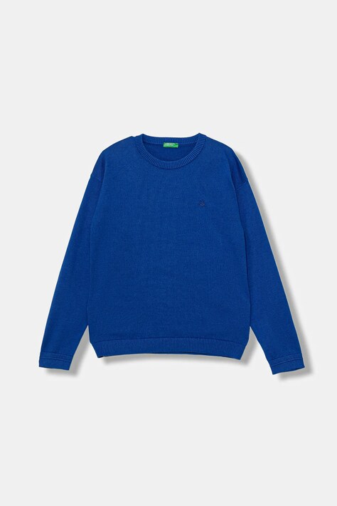 Детски памучен пуловер United Colors of Benetton в синьо от лека материя 120YC108S