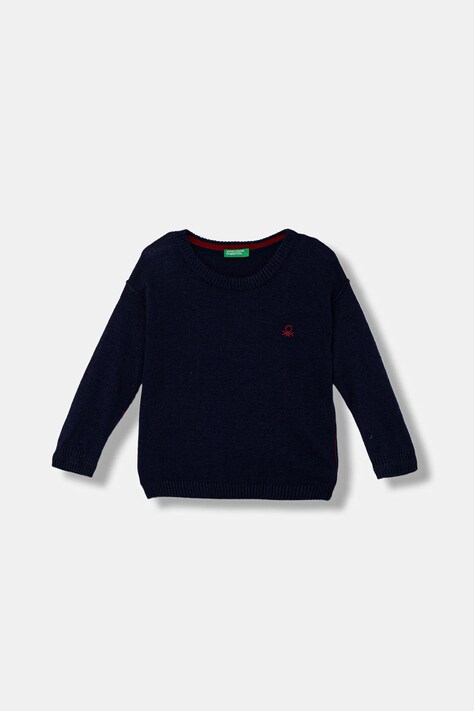 Дитячий светр з додаванням вовни United Colors of Benetton колір синій легкий 1041H1025