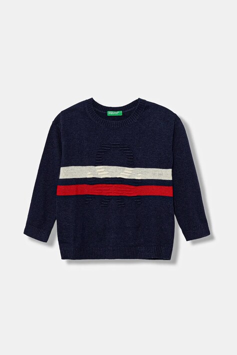 Дитячий светр з домішкою вовни United Colors of Benetton колір синій легкий 1041H102X