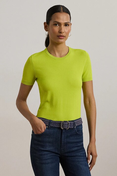 Свитер Lauren Ralph Lauren цвет зелёный лёгкое 200971135