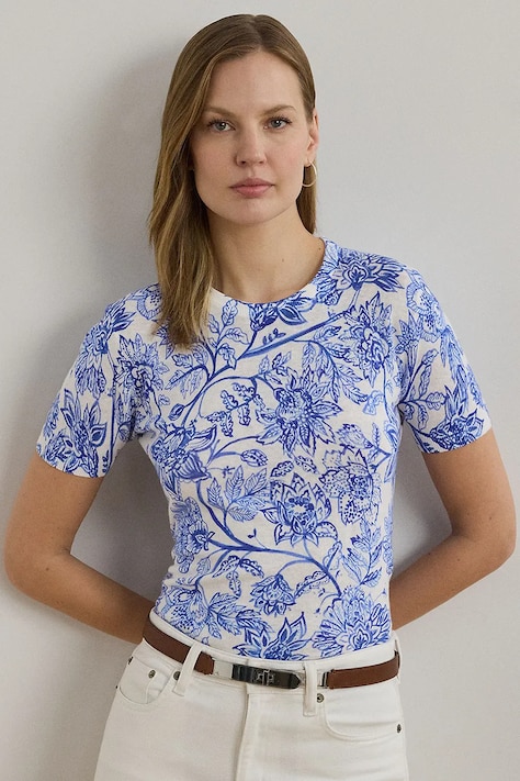 Lauren Ralph Lauren pulover din in culoarea alb, 200971168