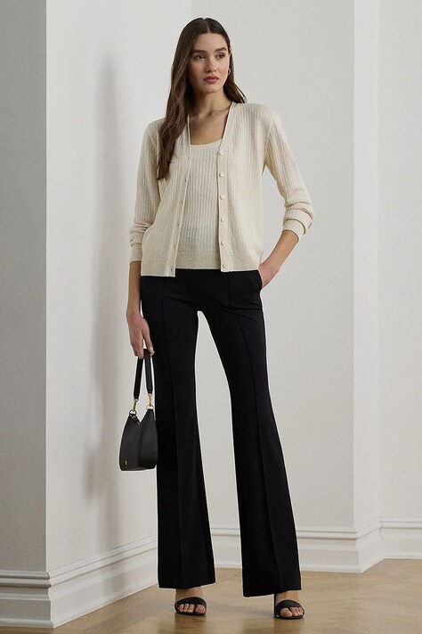Лляний кардиган Lauren Ralph Lauren — AW25-SWD00C, бежевий — фото 3