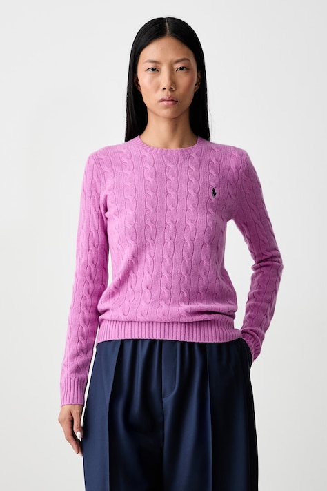 Polo Ralph Lauren pulover pentru femei cu amestec de cașmir violet 211971865