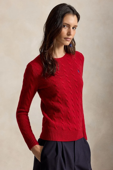 Polo Ralph Lauren Свитер с добавлением кашемира для женщин красный 211971865