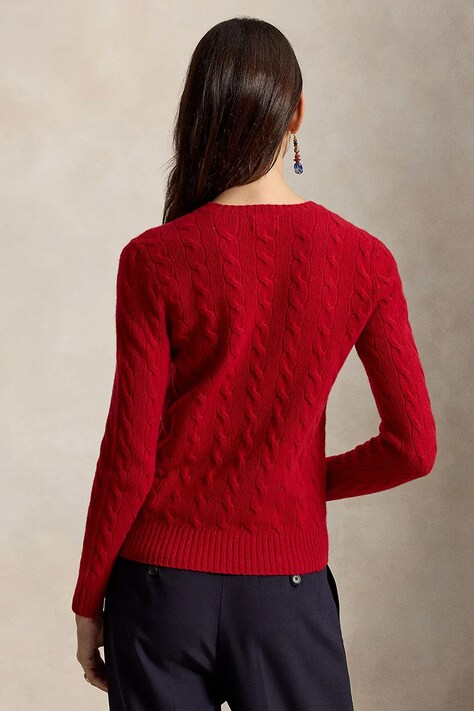 Polo Ralph Lauren Пуловер дамски с добавен кашмир червен 211971865