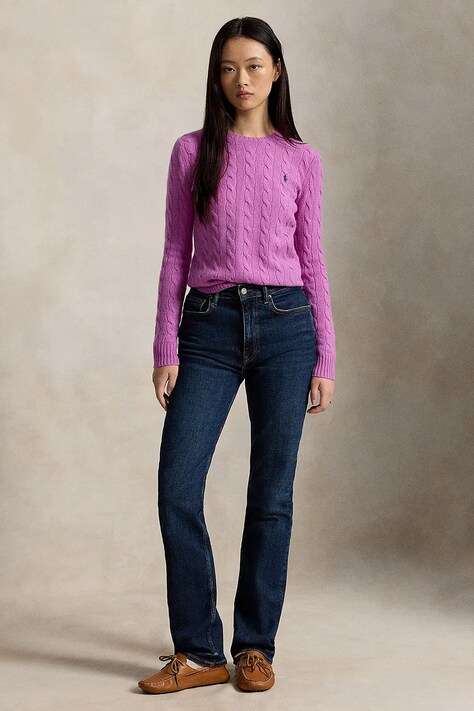 Polo Ralph Lauren пуловер дамски с добавен кашмир виолетов 211971865