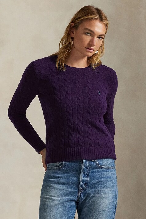 Svetr Polo Ralph Lauren dámský, fialová barva, 211971865