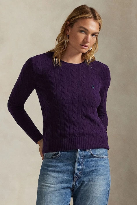 Пуловер Polo Ralph Lauren в лилаво от лека материя 211971865