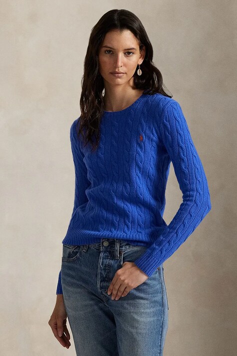 Polo Ralph Lauren sweter damski kolor niebieski lekki 211971865