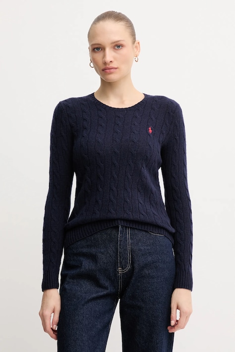 Пуловер Polo Ralph Lauren в тъмносиньо от лека материя 211971865