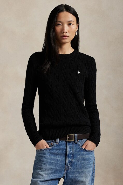 Polo Ralph Lauren sweter damski kolor czarny lekki 211971865