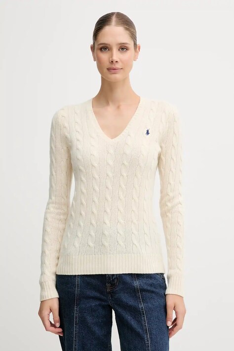 Polo Ralph Lauren pulover culoarea bej, 211971866