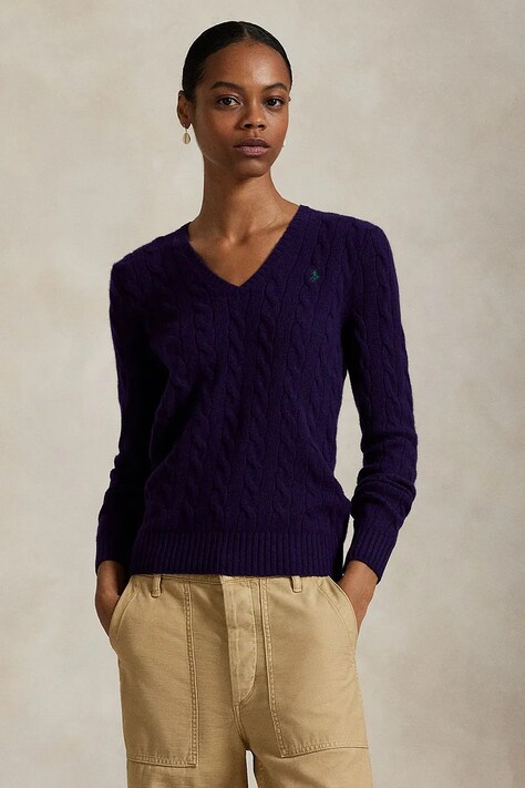 Svetr Polo Ralph Lauren dámský, fialová barva, 211971866