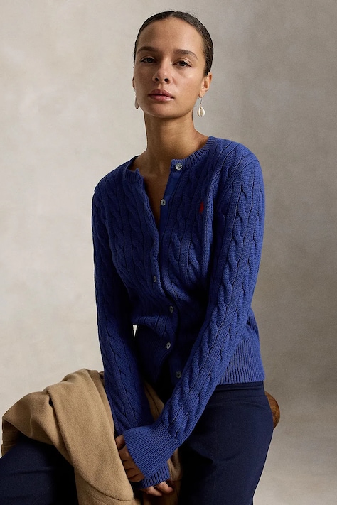 Polo Ralph Lauren kardigan damski bawełniany granatowy 211971868