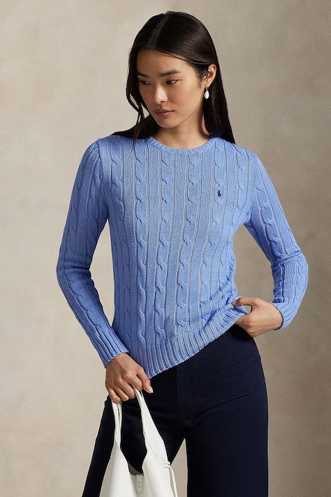 Polo Ralph Lauren pulóver női pamut kék 211971869