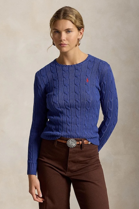 Polo Ralph Lauren svetr bavlněný dámský námořnická modř 211971869