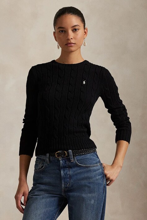 Polo Ralph Lauren pulóver női pamut fekete 211971869