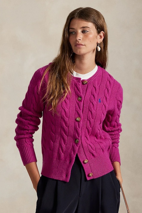 Вълнен пуловер Polo Ralph Lauren в розово 211972104
