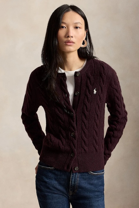 Polo Ralph Lauren жилетка от вълна дамска черна 211972104
