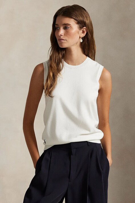 Polo Ralph Lauren pulover culoarea alb, 211972111