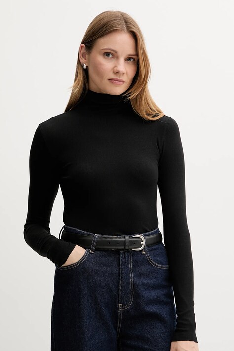 Свитер Polo Ralph Lauren цвет чёрный лёгкий с гольфом 211976982