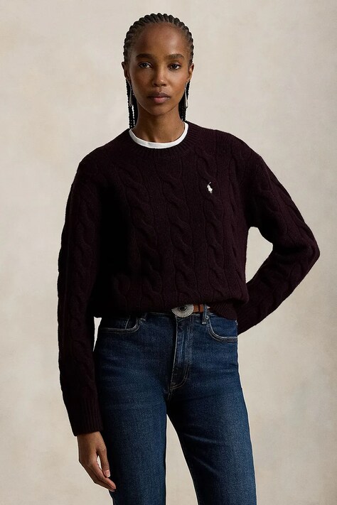 Polo Ralph Lauren sweter damski wełniany czarny 211A91216