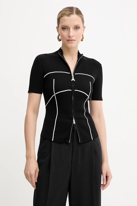Patrizia Pepe kardigan damski kolor czarny 8K0306 K265