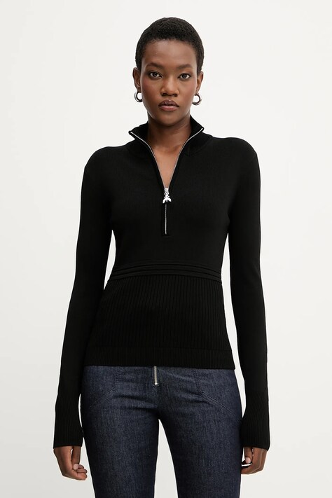 Patrizia Pepe pulover culoarea negru, cu turtleneck, 8K0323 K274