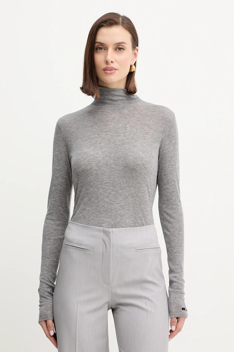 Светр із додаванням вовни Elisabetta Franchi колір сірий легкий MD61B56E2