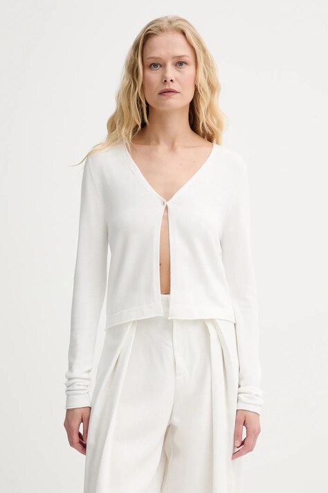 Morgan cardigan culoarea alb, light, MZINA
