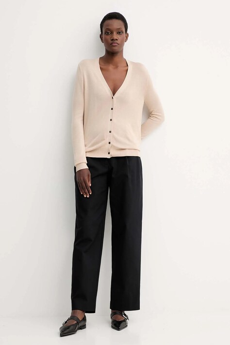 Calvin Klein cardigan culoarea bej, light, LV044C346G
