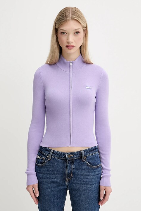 Джемпер Tommy Jeans цвет фиолетовый лёгкий DW0DW20967