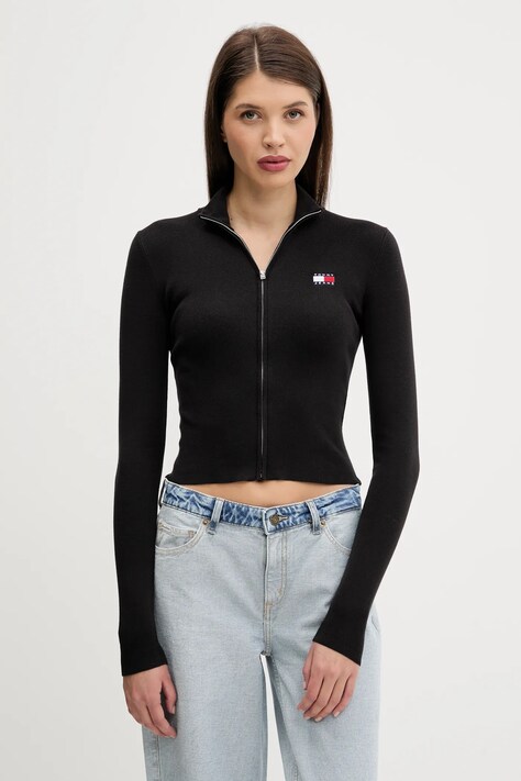 Джемпер Tommy Jeans цвет чёрный лёгкий DW0DW20967