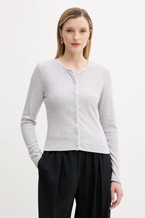 Samsoe Samsoe cardigan SAJUNE culoarea gri, light, F25200034