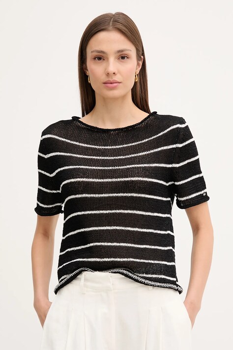 Tommy Hilfiger t-shirt damskie kolor czarny WW0WW46522
