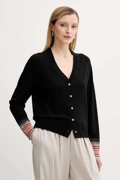 PS Paul Smith cardigan din lână culoarea negru, light, W2R-578N-T31327