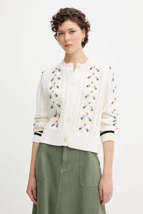 PS Paul Smith kardigan z domieszką wełny damski kolor beżowy W2R-589N-T31335