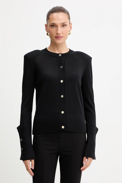 Simona Corsellini cardigan din lână culoarea negru, light, A25CPCRE0201