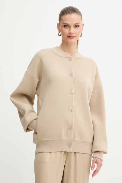 BOSS cardigan in lana donna colore beige 50543544