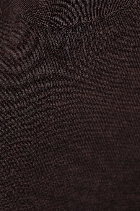BOSS T-shirt swetrowy damski wełniany Farbella brązowy 50544996